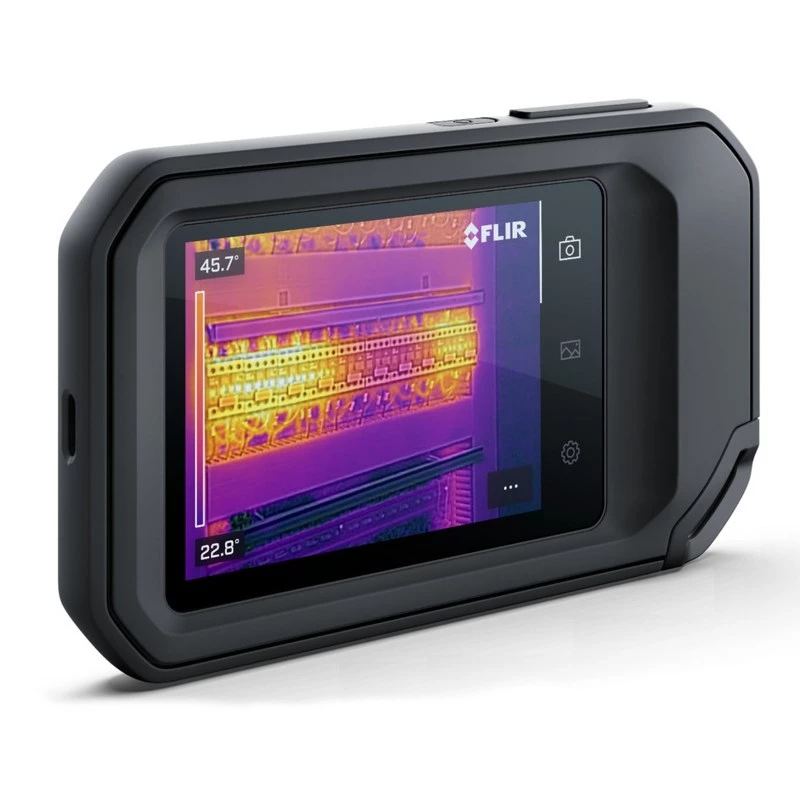 Kamera termowizyjna FLIR C8, czujnik termiczny 320×240 px, ekran dotykowy LCD 3,5 cala, -20–450 °C, IP54, USB-C, kamera wizyjna 5 MP