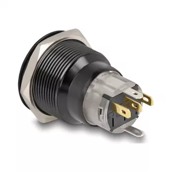 Panelowy przycisk przełącznikowy DELOCK 22015 22 mm, 12 V, 5 zacisków lutowniczych