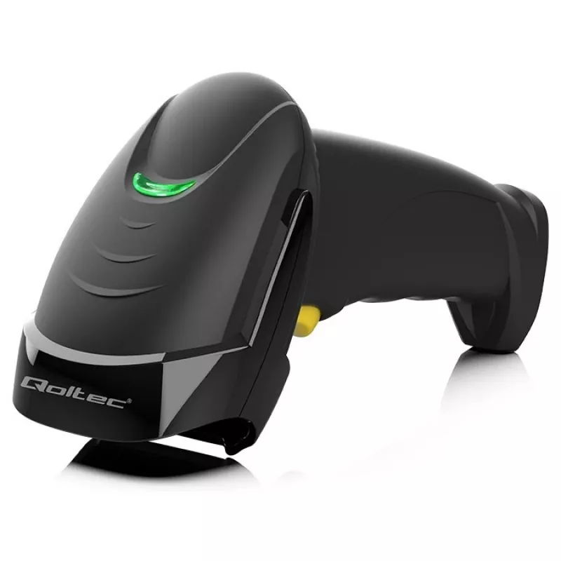 Przewodowy ręczny skaner kodów kreskowych 1D/2D QOLTEC 50853 — USB, obudowa ABS, kabel 1,65 m, 97×65×167 mm, 105 g