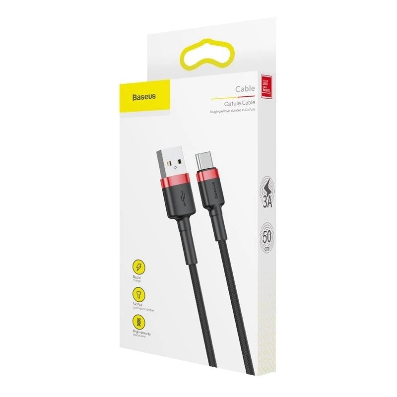 Kabel do telefonu komórkowego Baseus Czerwony 1m USB A USB C