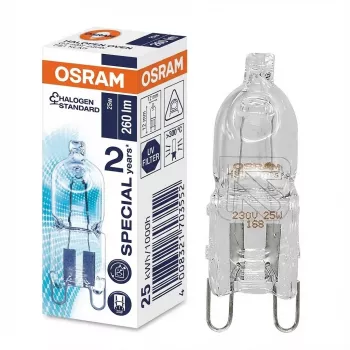Żarówka halogenowa Ledvance HALOPIN 25 W G9 T13.3 Ciepła biel, 260 lm, 2000 h, ściemnialna
