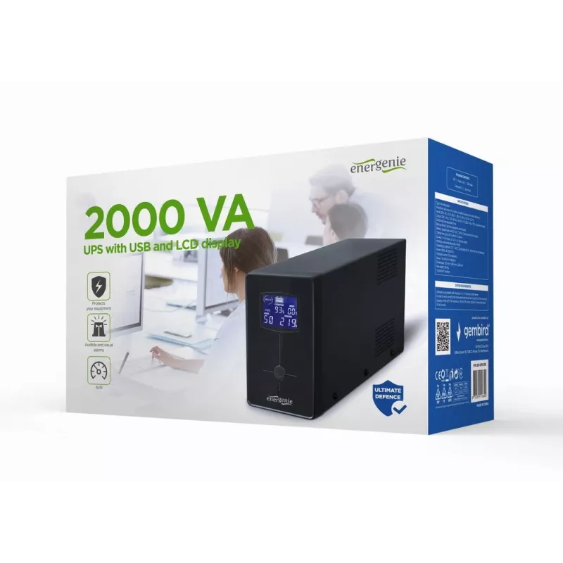 Gembird EG-UPS-035 zasilacz awaryjny (UPS) Line-Interactive 2 kVA 1200 W 5 gniazd AC