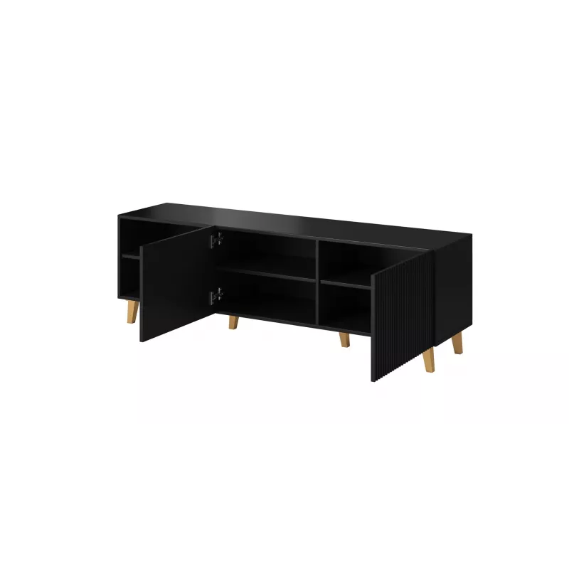 Cama szafka RTV PAFOS 150x42x52 czarny matowy