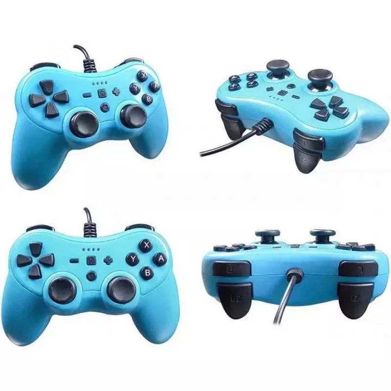 Przewodowy kontroler SUBSONIC SA5488-1 Neon niebieski — dla Nintendo Switch, połączenie przewodowe