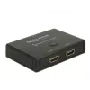 DeLock HDMI 2 - 1 przełącznik dwukierunkowy 4K 60 Hz - przełącznik wideo/audio - 2 x HDMI - stacjonarny