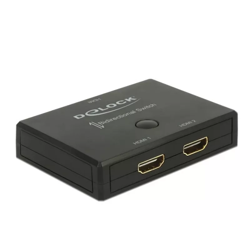 DeLock HDMI 2 - 1 przełącznik dwukierunkowy 4K 60 Hz - przełącznik wideo/audio - 2 x HDMI - stacjonarny