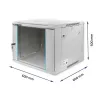 Szafa rackowa QOLTEC 19 inch 9U 600x500x600 obudowa serwerowa do montażu na ścianie lub podłodze