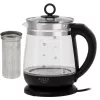 Czajnik Adler AD 1299 | Elektryczny | 2200 W | 1,5 L | Szkło | Obrotowa podstawa 360° | Czarny