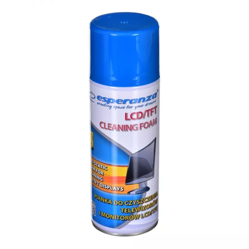 Piana czyszcząca do sprzętu ESPERANZA ES119 — 400 ml do ekranów LCD/TFT/Plazmowych, wielokolorowe