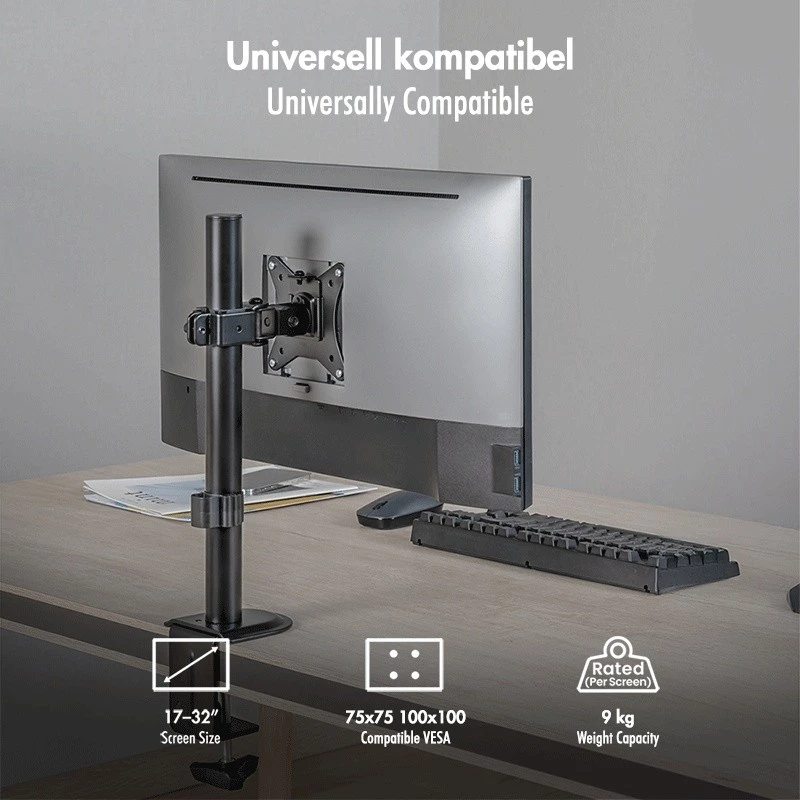 Uchwyt do monitora 17-32, maks. 9 kg, czarny