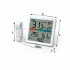Termohigrometr MANTA MTO002W z czujnikiem zewnętrznym (150 cm), wewnątrz 0–+50°C, na zewnątrz -40–+70°C, wilgotność 20–95% RH, wskaźnik komfortu, zegar