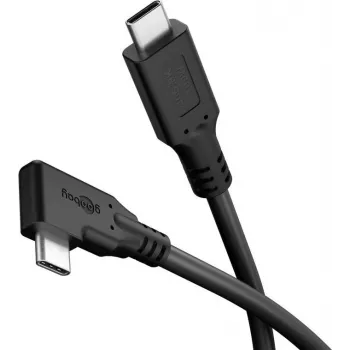 Goobay USB-C -Kabel 90° USB4 1 m czarny - 100 W 40 Gbit/s Power (79430)