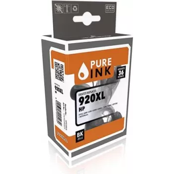 PURE INK HP920BKXL PI HP 920XL OJ Tinte black HC rebuilt 1200Seiten Chip 49ml (HP920BKXL) - Kompatibel - Schwarz