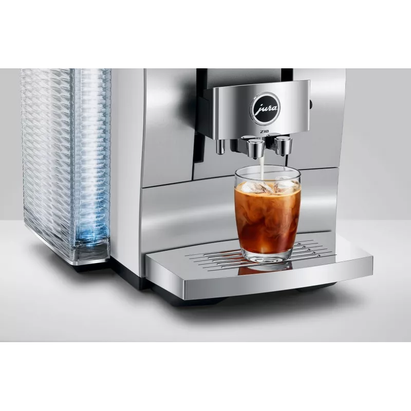 W pełni automatyczny ekspres do kawy JURA Z10 (EB) — zbiornik na wodę 2,4 l, wbudowany młynek, 1450 W, aluminium/biały