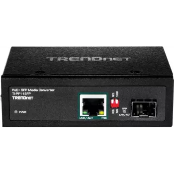 TRENDnet TI-PF11SFP - konwerter mediów - Gigabit Ethernet - 10Base-T, 100Base-TX, 1000Base-T - RJ-45 / SFP (mini-GBIC) - do 40 km (TI-PF11SFP)