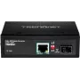 TRENDnet TI-PF11SFP - konwerter mediów - Gigabit Ethernet - 10Base-T, 100Base-TX, 1000Base-T - RJ-45 / SFP (mini-GBIC) - do 40 km (TI-PF11SFP)