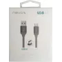 Kabel USB 3.2 Gen 1, wtyk USB-A > wtyk USB-C (srebrny, 1 metr, w oplocie)