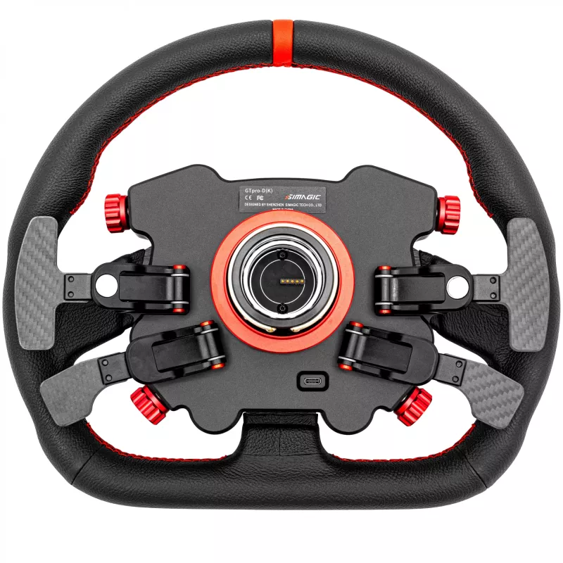 Simagic GT1 D Steering Wheel + Pro HUB/Knob - Leather