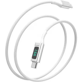 Kabel USB-C na USB-C 4smarts DigitCord 100 W 1,5 m biały