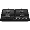 Gas hob Gorenje GT641KB, built-in 60 cm, 4 gas zones, tempered glass, cast iron grates, rotary knobs