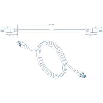 Kabel zasilający Teltonika 4-pin na 4-pin, czarny, 1 m, napięcie wejściowe 30 V, prąd wejściowy 2 A