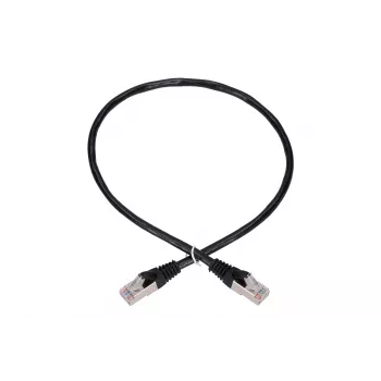 Kabel sieciowy Extralink LAN Patchcord Kat.5e RJ-45 F/UTP 0.5m Czarny