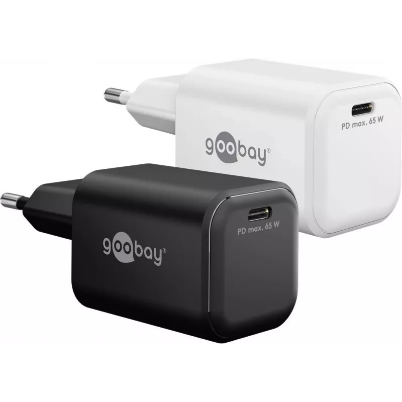 Goobay USB-C™ PD GaN Fast Charger Nano (65 W) biały (79156)