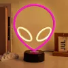 Lampa stołowa MANTA SNL86PK Style Neon Lights UFO Pink – dekoracyjna lampa neonowa różowa