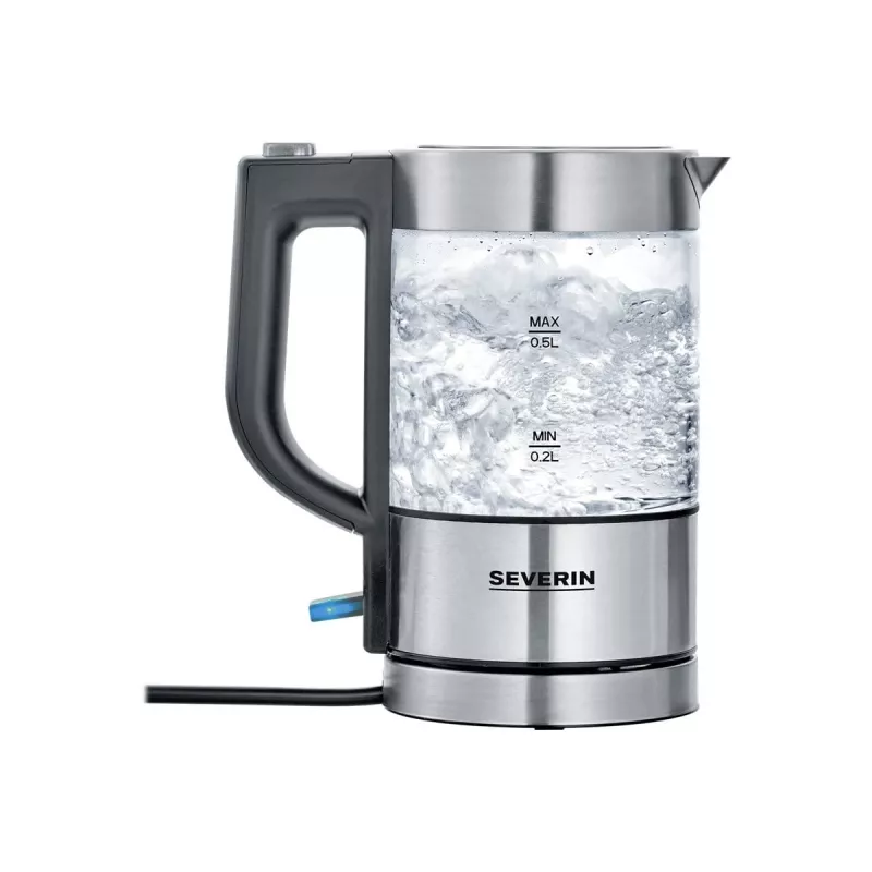 Czajnik elektryczny Severin WK 3472, 0,5 l, srebrny, 1100 W (WK3472)