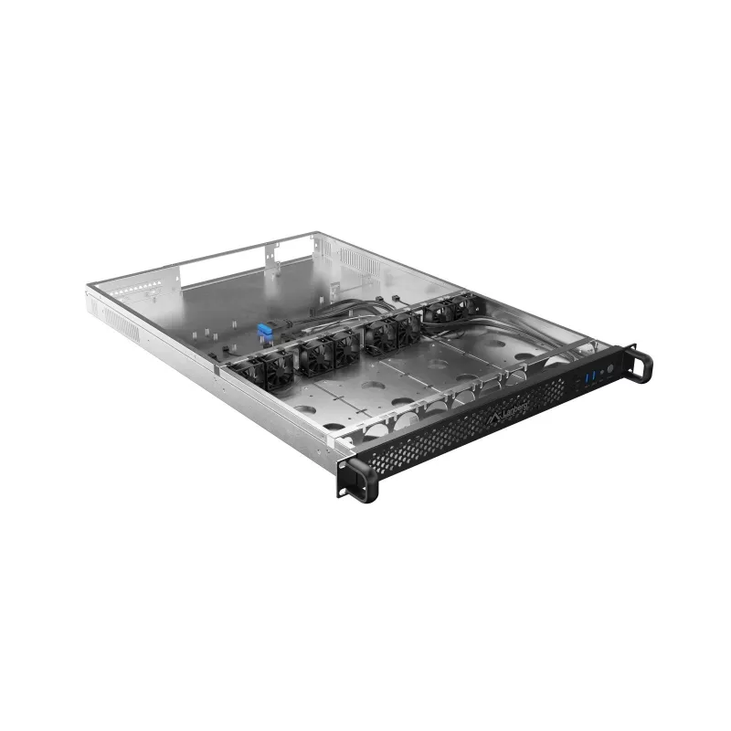 Obudowa rack Lanberg SC01-6501-12B 1U Czarna 8 Wentylatorów HDD SSD