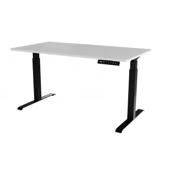 Elektryczne biurko z regulacją wysokości cama meble MOON LONG 150x80 72–120 cm czarno-białe