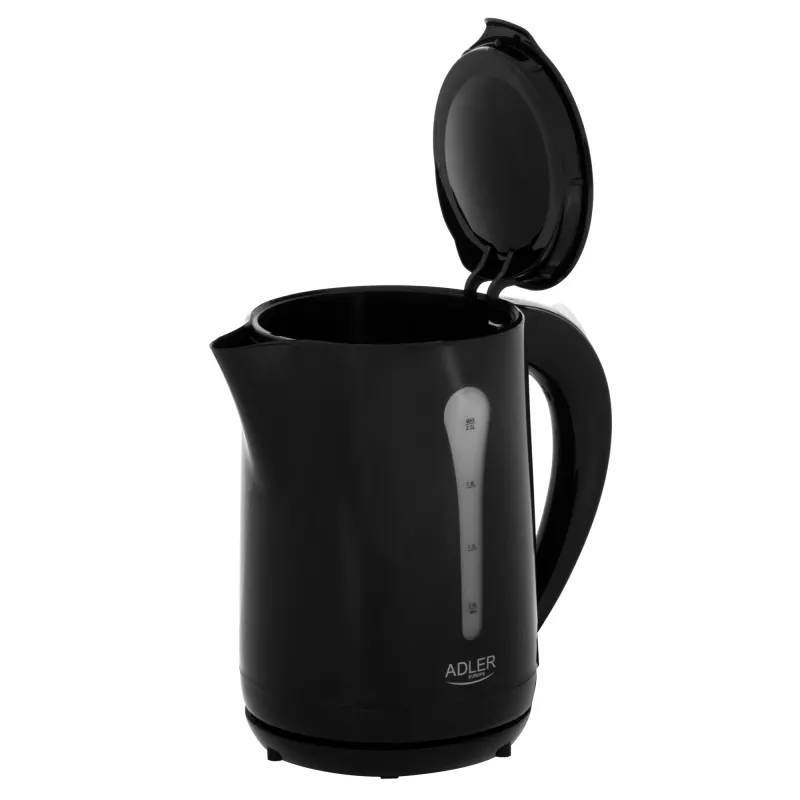 Czajnik Adler AD 1244 | Elektryczny | 1850 W | 2,5 L | Plastik | Obrotowa podstawa 360° | Czarny