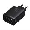 Baseus Compact Quick Charger, 3x USB, 17W (Czarny)