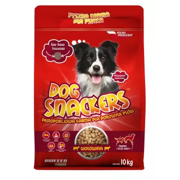 BIOFEED Dog Snackers Adult medium & large Beef - sucha karma dla psów - 10kg