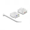 Moduł Keystone DELOCK RJ45 na LSA Cat.6 UTP beznarzędziowy z osłoną przeciwpyłową, płaski, 16×31,8×19,4 mm, biały/czarny