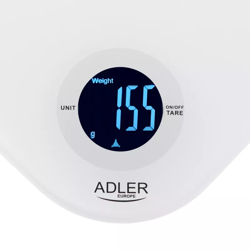 Waga kuchenna Adler AD 3180 Podziałka 1 g LCD Biała