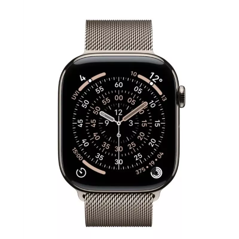 Apple Watch Series 11 GPS + Cellular 42mm Natural Titanium Case z Natural Milanese Loop