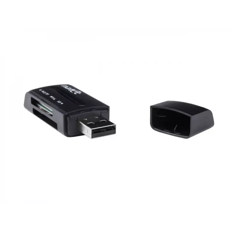 Czytnik kart Natec MINI ANT 3 USB 2.0 (SD, SDHC, MMC, M2, microSD), czarny (NCZ-0560)