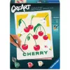 Zestaw do malowania Ravensburger CreArt – wiśnie (wzór 25514) – kreatywny zestaw farb dla dorosłych i młodzieży