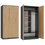 Szafa top e shop SD-90 ANT/ART KPL — szafa sypialniana 2-drzwiowa, 7 półek, 900×500×1800 mm