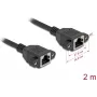 DeLOCK 90785 Przewód sieciowy Czarny 2 m Cat6a S/FTP