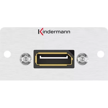 Kindermann Konnect 50 alu Half Size Adapter Plate - modular faceplate snap-in - DisplayPort - anodised aluminium (7444000888)