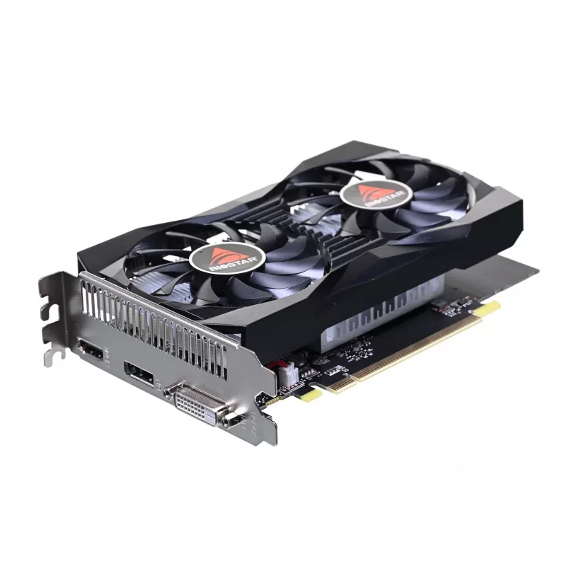 Karta graficzna dyskretna BIOSTAR GeForce GTX 1050 4 GB GDDR5, 1455 MHz boost, 128-bit, PCIe 3.0, 2 wentylatory