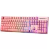 Deltaco GAM-021-RGB-P-DE - pełnowymiarowa (100%) - USB - przełącznik membranowy - QWERTZ - Różowy