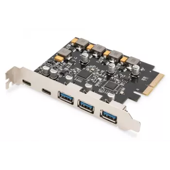 Karta PCIe Digitus 2x USB-C 3x USB A