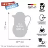Termos ROTPUNKT 1,2 l, kość słoniowa — gorące do 24 h / zimne do 36 h, zintegrowany uchwyt, 199×255 mm
