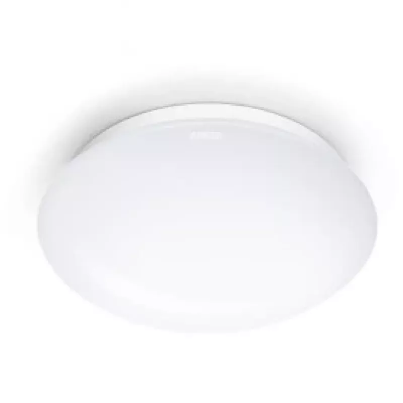 Lampa sufitowa Steinel RS 16 L, oprawka E27, 100 W, biała, okrągła, Ø 27,5 cm, wysokość 95 mm, czujnik ruchu