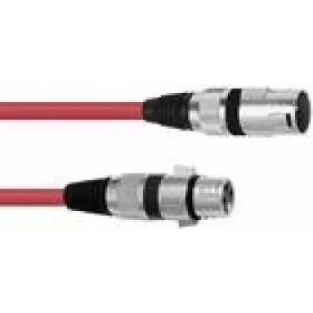 Kabel audio Omnitronic 30220903 3m XLR 3-pin czerwony