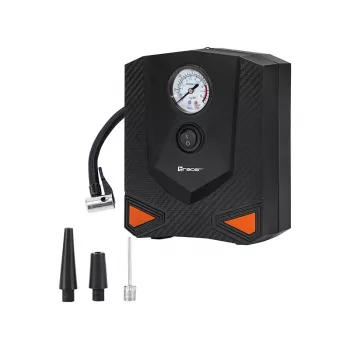 Przenośna pompka powietrza TRACER RES-03ML 12V 150 PSI — samochodowa pompka do opon, zasilanie 12 V