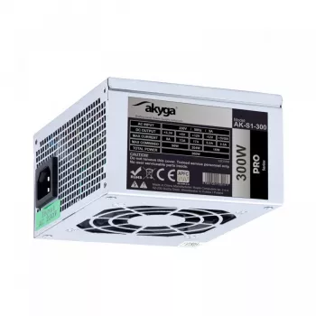 Akyga AK-S1-300 zasilacz SFX 300 W, pasywne PFC, wentylator 80 mm, czarny